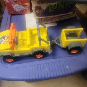 Colorful Toy Truck and Trailer Set